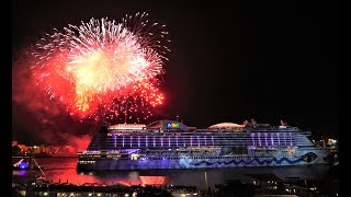 1080p Hamburger Hafengeburtstag 2022 Die große Lichtshow amp Feuerwerk mit der AIDAprima 17092022 [upl. by Ecirp991]