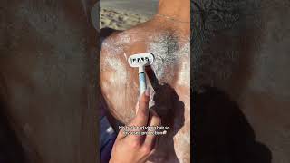 HAIRIEST BACK SHAVING ROUTINEshortsvideo skincare funny shaveroutine backshave oddlysatisfying [upl. by Llebyram]