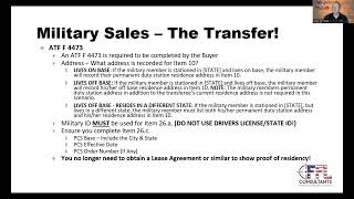 Completing Active Military Firearm Transfers Using Form 4473 [upl. by Klecka]