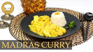 20Minuten MADRAS CURRY mit Hähnchen und Ananas  indische Küche [upl. by Nnyllatsyrc]