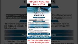 PN Cadet Batch 2024A Pak Navy Jobs [upl. by Nahshon262]