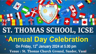 ANNUAL DAY CELEBRATION 202324  ST THOMAS SCHOOL ICSE VASAI  12012024 [upl. by Ekeiram]