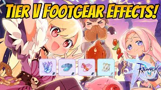 Tier V Footgear Effects Sneak Peek of Synthesis and Ancient Equipment Footgear  Ragnarok Mobile [upl. by Sirdi526]