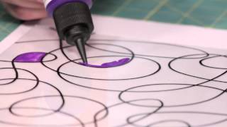 How to Make Stained Glass Squiggle Art with Mark Montano and Deco Art [upl. by Ymaj]