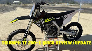 2024 Triumph TF 250X Walk AroundQuick Review [upl. by Woehick]