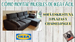 🗃 Descubre cómo montar muebles de Ikea fácil sofá y chaiselongue Eskilstuna [upl. by Gerstner]