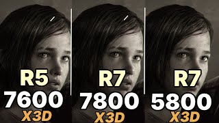 7600x3d vs 7800x3d vs 5800x3d vs R9 9950x vs i9 14900k vs 7900x3d vs 7950x3d 7600x3d gaming test [upl. by Haikezeh]