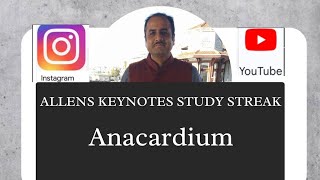 anacardium from allens keynotes study streak [upl. by Langelo]