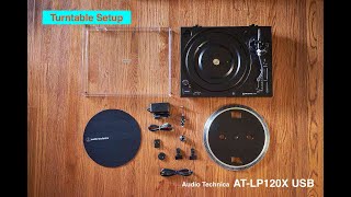 Turntable Setup Part 2 Audio Technica ATLP120X USB [upl. by Adlaremse606]