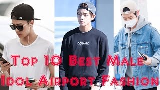 TOP 10 Top 10 Male Kpop Idols With the Best Airport Fashion [upl. by Fin596]