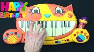 HOW TO PLAY THE HAPPY BIRTHDAY SONG ON A CAT PIANO [upl. by Eilsek]