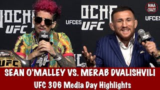 UFC 306 Sean OMalley amp Merab Dvalishvili Media Day Highlights [upl. by Newbill541]