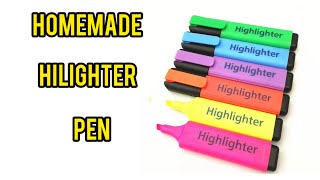 Diy highlighter pen without paints  How to make highlighter pen at homeDiy highlighters [upl. by Yerffoej]