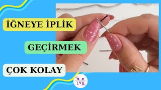 İĞNEYE İPLİK GEÇİRMENİN EN KOLAY YOLU [upl. by Geis]