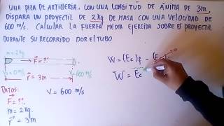 TEOREMA DEL TRABAJO Y LA ENERGÍA PROBLEMA 2 [upl. by Hillinck]