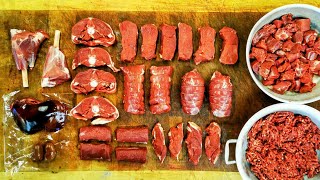 Venison breakdown timelapse Ready to roast fry grill amp casserole many usable cuts SRP [upl. by Gagliano]