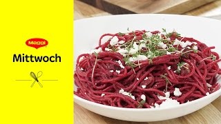 Rote Bete Spaghetti Rezept  MAGGI Mittwoch [upl. by Savdeep]