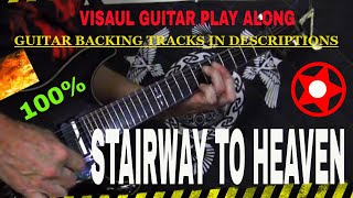 stairway to heaven guitar solo guitar play along to backing track 440 Tunning [upl. by Leatri510]