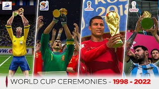 FIFA World Cup Trophy Ceremony Evolution  1998  2022 [upl. by Kalinda]