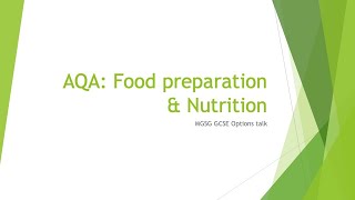 GCSE options Food 2024 [upl. by Ettedo736]