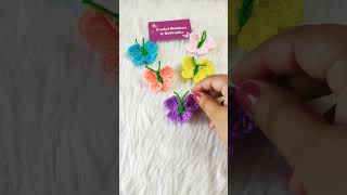 DIY Butterflies 🥰 Learn to crochet for beginners crochetrainbowsandbutterflies easycrochet diy [upl. by Dorman]