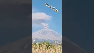 Aun Más ceniza y sus fumarolas desde San Pedro Benito Juárez volcan popocatepetl subscribe [upl. by Sang]