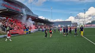 Derby Sandvikens IF  Gefle spelarna kliver in på Jernvallen 03082024 [upl. by Katya]