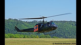 Bundeswehr  TrspHubschrRgt 30  LandingampShutdown  Bell UH1D  7128  Flugplatz Hornberg [upl. by Geordie]