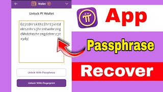 pi wallet passphrase recovery  passphrase recovery pi wallet  pi app passphrase recovery setting [upl. by Earehc92]