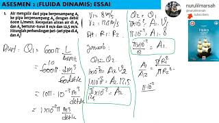 ASSESMEN 2 no 1 ESSAI kelas 11 FLUIDA DINAMIS intan pariwara 2023 fisika [upl. by Yrrej]