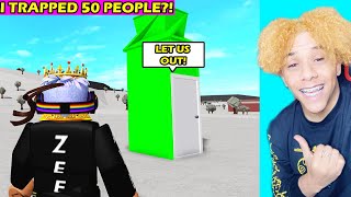 I TRAPPED 50 FANS IN THE SMALLEST BLOXBURG HOUSE Neighborhood  Roblox Bloxburg [upl. by Elianora]