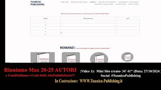 VIDEO1 Parte 2di4 1 16quot  autorilibriitaliani selfpublishingitalia tuunicapublishing libri [upl. by Bradley]