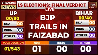 LIVE  Ayodhyas Lok Sabha Constituency Faizabad Sees BJP Trailing SP Leads  India Today [upl. by Cerf]