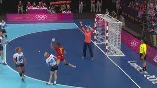 Womens Handball Preliminary Round  GBR v MNE  London 2012 Olympics [upl. by Htezil]