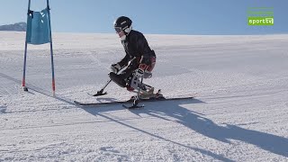 Monoski Hüftschwung 130 Sachen So funktioniert die sitzende Klasse im Para Ski alpin [upl. by Maillw]