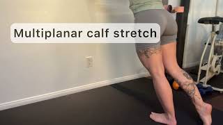 Multiplanar Calf Stretch with Wall [upl. by Aiclid701]