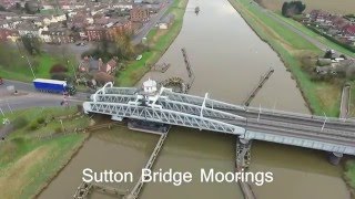 Aerial Footage  Sutton Bridge Moorings  River Nene [upl. by Aicinet]