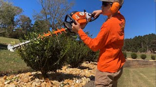 Bush Trimming with the STIHL HS 82 R [upl. by Gustaf]