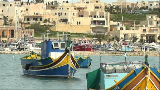 Marsaxlokk the Maltese village with the unique fishing boats [upl. by Ailime]