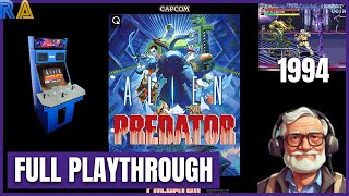 Alien vs Predator Arcade 1994 Full Playthrough with Retro Achievements [upl. by Aivin996]