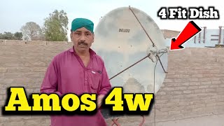 How To Set Amos 4w Wast Easy Satellite Traking Setting  4 Fit Dish Setting 2024  faujidishtvinfo [upl. by Drarehs]