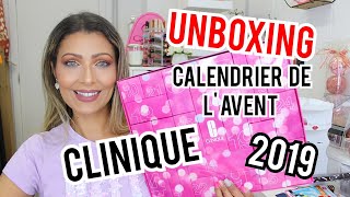 UNBOXING CALENDRIER DE L AVENT CLINIQUE 2019 soinsmakeup ⚠️SPOILER Alert [upl. by Liponis]