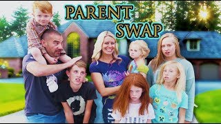 24 hours with NEW KIDS and EXCHANGE STUDENT  Parent Swap with April and Davey [upl. by Eleik]