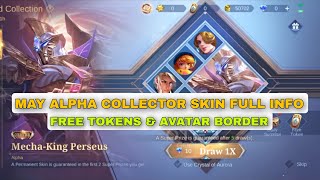 PRIZE POOL UPDATE  MAY ALPHA COLLECTOR SKIN amp FREE REWARDS  MLBB [upl. by Aytac]