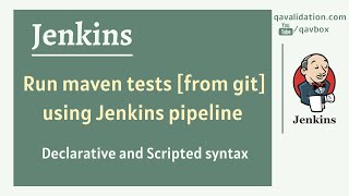 Run maven tests from git repo using Jenkins Pipeline [upl. by Alfonse]