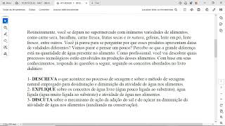 ATIVIDADE 1  BROMATOLOGIA  542024 [upl. by Garrik]