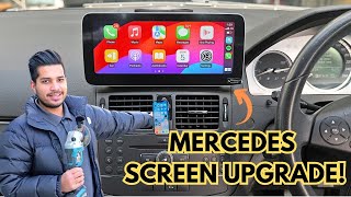 MAKING AN OLD MERCEDES NEW AGAIN WITH THIS SCREEN INSTALL Wireless CarPlay  Android  YouTube ETC [upl. by Enirhtac939]