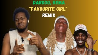 🚨🇳🇬  Darkoo Rema  Favourite Girl RemixOfficial Video Ladis POV Reaction [upl. by Marve]