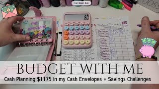 Budget 1175 in my Cash Envelopes amp Savings Challenges  That Budget Babe [upl. by Nomelif]