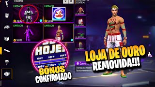 URGENTE LOJA DE OURO REMOVIDA BÔNUS DE DIAMANTES CONFIRMADO E EVENTOS  NOVIDADES FREE FIRE [upl. by Noreik]